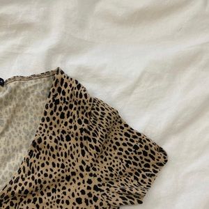 brandy melville cheetah rae wrap top / shirt